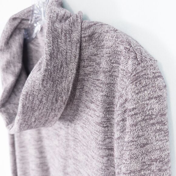 J Jill Pure Jill Marled Cowl Neck Dress Tunic Womens Medium Tall Purple Pockets - Picture 9 of 13